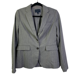 BANANA REPUBLIC‎ Light Grey Pinstripe Blazer Jacket